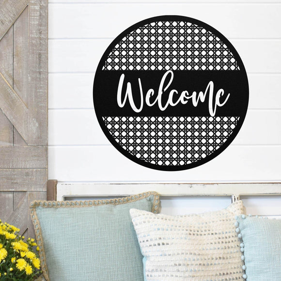 Welcome Ratan Metal Sign ~ Outdoor Metal Sign, Door Hanger Sign, Last Name Sign,  Personalized Metal Sign, Gift For Couple, Porch Sign