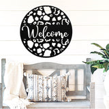 Welcome Leopard Print Metal Sign ~ Outdoor Metal Sign, Door Hanger Sign, Last Name Sign,  Personalized Metal Sign, Gift For Couple, Porch