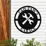 Garage Metal Name Sign ~ Metal Porch Sign, Metal Tree Sign, Front Door Metal Sign, Patio Metal Sign, Metal Décor, Metal Art