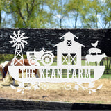 Farm Monogram Gate Sign ~ Metal Porch Sign | Metal Gate Sign | Farm Entrance Sign | Metal Farmhouse