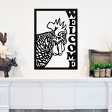 Welcome Angry Chicken Gate Sign ~ Metal Porch Sign | Metal Gate Sign | Farm Entrance Sign | Metal Farmhouse