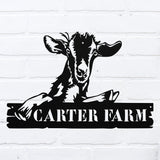 Custom Goat Farm Welcome Sign ~ Metal Porch Sign | Metal Gate Sign | Farm Entrance Sign | Metal Farmhouse | Goat Sign