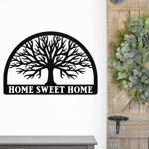 Home Sweet Home Family Tree ~ Metal Porch Sign | Metal Gate Sign | Farm Entrance Sign | Metal Farmhouse