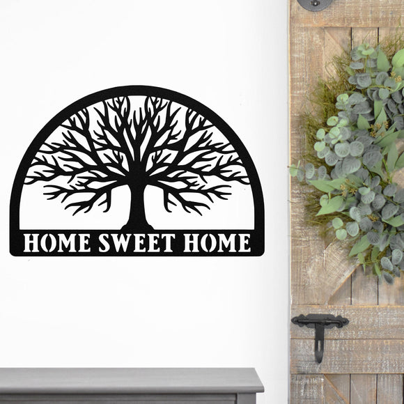 Home Sweet Home Family Tree ~ Metal Porch Sign | Metal Gate Sign | Farm Entrance Sign | Metal Farmhouse