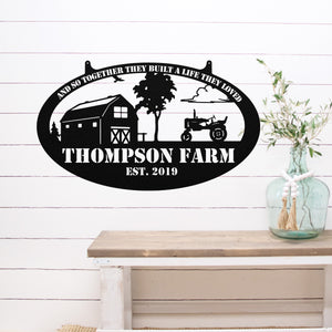 Tractor Farm Monogram ~ Metal Porch Sign | Metal Gate Sign | Farm Entrance Sign | Metal Farmhouse
