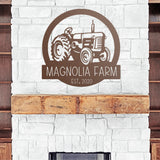 Tractor Family Name Sign ~ Metal Porch Sign | Metal Gate Sign | Farm Entrance Sign | Metal Farmhouse