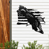 Eagle Flag Sign ~ Metal Porch Sign | Metal Gate Sign | Farm Entrance Sign | Metal Farmhouse