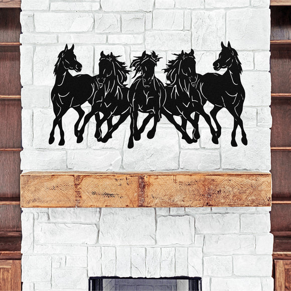 Wild Horses Sign ~ Metal Porch Sign | Metal Gate Sign | Farm Entrance Sign | Metal Farmhouse