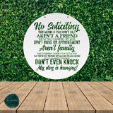 No Soliciting, My Dog Is Hungry ~ Outdoor Metal Sign, Unwelcome Sign, No Soliciting Sign, Not Welcome Sign, Funny Porch Sign, Metal Sign