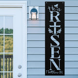 He Is Risen Metal Sign ~ Metal Porch Sign | Front Door Sign | Personalized Entrance Sign | Metal Spring Sign