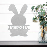 Easter Bunny Last Name Sign ~ Metal Porch Sign | Front Door Sign | Personalized Entrance Sign | Metal Spring Sign