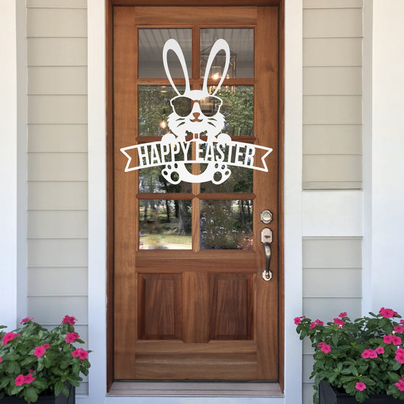 Happy Easter Sign ~ Metal Porch Sign | Front Door Sign | Personalized Entrance Sign | Metal Spring Sign