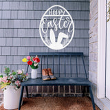 Hoppy Easter Metal Sign ~ Metal Porch Sign | Front Door Sign | Personalized Entrance Sign | Metal Spring Sign