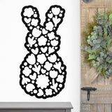 Floral Easter Bunny Sign ~ Metal Porch Sign | Front Door Sign | Personalized Entrance Sign | Metal Spring Sign
