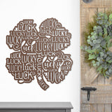 Lucky Clover ~ Metal Porch Sign | Front Door Sign | Personalized Entrance Sign | Metal Spring Sign