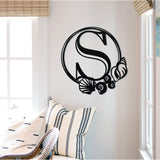 Beach Monogram Sign ~ Metal Porch Sign | Front Door Sign | Personalized Entrance Sign | Metal Beach Sign