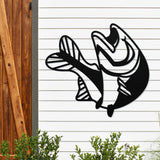 Fish Cut Out Sign ~ Metal Porch Sign | Outdoor Sign | Front Door Sign | Metal Mountain Sign