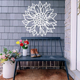 Sunflower Cut Out Sign ~ Metal Porch Sign | Outdoor Sign | Front Door Sign | Metal Summer Sign