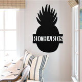 Pineapple Last Name Sign ~ Metal Porch Sign - Outdoor Sign - Front Door Sign - Metal Beach Sign - Beach House