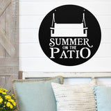 Summer On The Patio Sign ~ Metal Porch Sign | Outdoor Sign | Front Door Sign | Metal Summer Sign