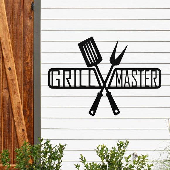 Grill Master Sign ~ Metal Porch Sign | Outdoor Sign | Front Door Sign | Metal Grilling Sign