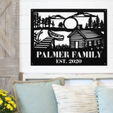 Lake House Family Name Sign ~ Metal Porch Sign - Outdoor Sign - Front Door Sign - Metal Lake Sign - Lake House