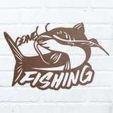 Gone Fishing Sign ~ Metal Porch Sign - Outdoor Sign - Front Door Sign - Metal Mountain Sign - Fishing Sign