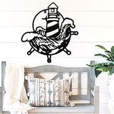 Boat Wheel Sign ~ Metal Porch Sign - Outdoor Sign - Front Door Sign - Metal Beach Sign - Beach House