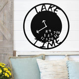 On Lake Time Sign ~ Metal Porch Sign - Outdoor Sign - Front Door Sign - Metal Lake Sign - Lake House