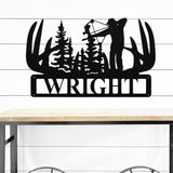 Bow Hunting Custom Sign ~ Metal Porch Sign | Outdoor Sign | Front Door Sign | Metal Hunting Sign | Cabin Sign