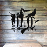 Dad Hunting Sign ~ Metal Porch Sign | Outdoor Sign | Front Door Sign | Metal Hunting Sign | Cabin Sign