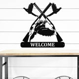 Duck Hunting Welcome Sign ~ Metal Porch Sign | Outdoor Sign | Front Door Sign | Metal Hunting Sign | Cabin Sign