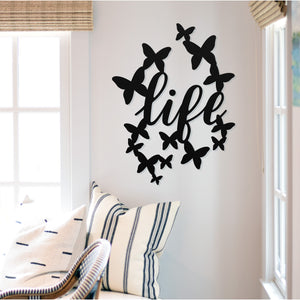 Life Butterfly ~ Outdoor Metal Sign, Door Hanger Sign, Metal Sign, Wedding Gift,  Personalized Metal Sign, Gift For Couple, Porch Sign