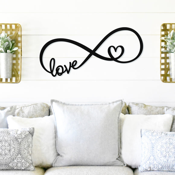 Love Infinity Sign ~ Outdoor Metal Sign, Door Hanger Sign, Metal Sign, Wedding Gift,  Personalized Metal Sign, Gift For Couple, Porch Sign