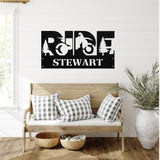 Ride Motocross Custom Sign ~ Metal Porch Sign - Outdoor Sign - Personalized Metal Sign - Dirt Bike Sign