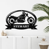 Motorcycle Custom Sign ~ Metal Porch Sign - Outdoor Sign - Personalized Metal Sign - Motorcycle Sign