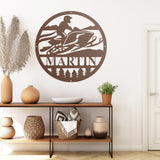 Snow Mobile Custom Sign ~ Metal Porch Sign - Outdoor Sign - Personalized Metal Sign - Snowboarding Sign