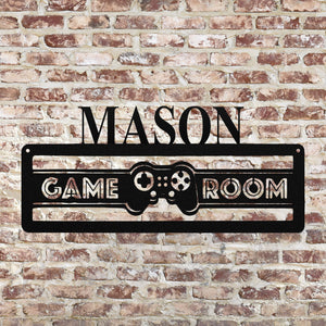 Game Room Custom Sign ~ Metal Porch Sign - Outdoor Sign - Personalized Metal Sign - Game Room Sign