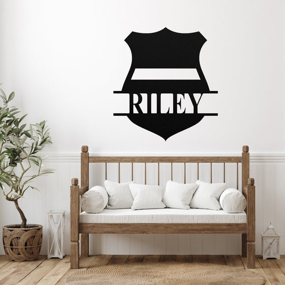 Police Custom Name Sign ~ Metal Porch Sign - Outdoor Sign - Personalized Metal Sign - Occupational Sign