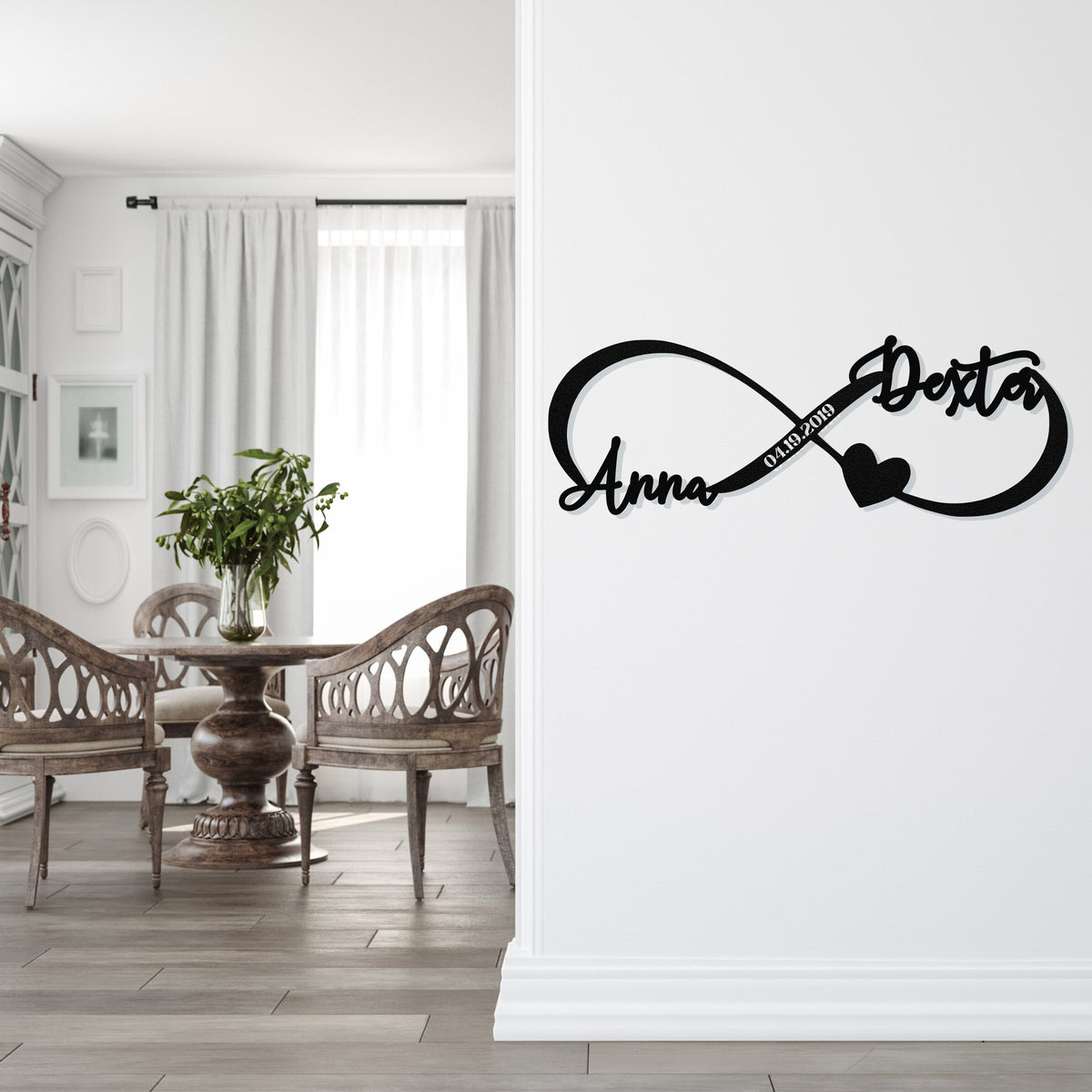 Infinity Monogram Sign ~ Metal Porch Sign - Outdoor Sign - Personalize ...