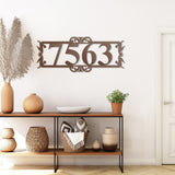 House Number Sign ~ Metal Porch Sign - Outdoor Sign - Personalized Metal Sign - Family Monogram Sign