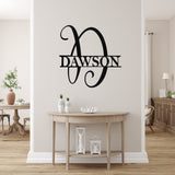 Monogram Last Name Sign ~ Metal Porch Sign - Outdoor Sign - Personalized Metal Sign - Family Monogram Sign