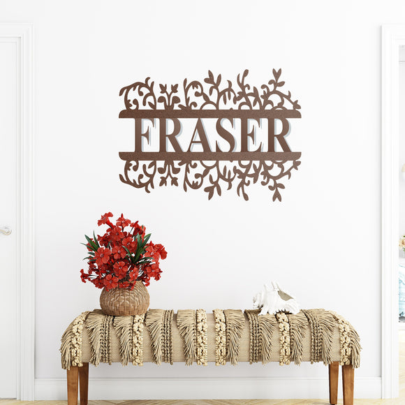 Last Name Branch Monogram Sign ~ Metal Porch Sign - Outdoor Sign - Personalized Metal Sign - Family Monogram Sign