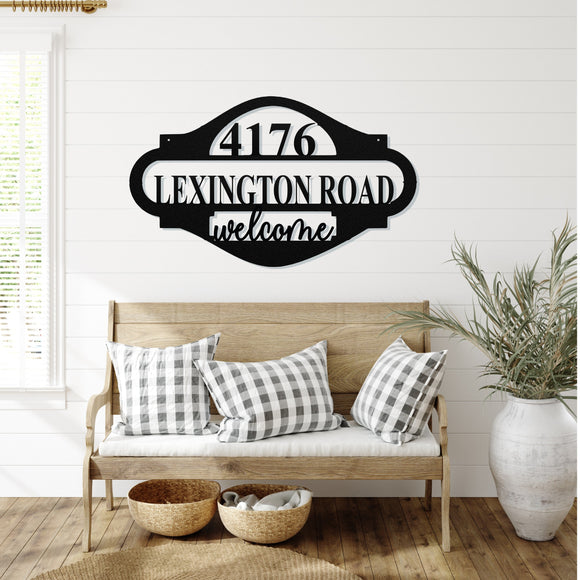 Custom Home Address Sign ~ Metal Porch Sign, House Number Sign, Metal Address Number Sign, Steel Address Plaque Sign, Home Number Sign