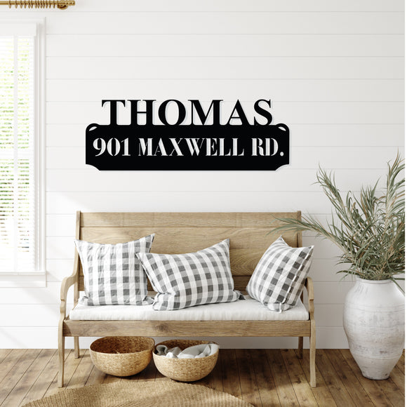 Custom Home Address Sign ~ Metal Porch Sign, House Number Sign, Metal Address Number Sign, Steel Address Plaque Sign, Home Number Sign