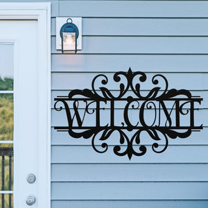 Welcome Metal Sign ~ Outdoor Metal Sign, Door Hanger Sign, Last Name Sign,  Personalized Metal Sign, Gift For Couple, Porch Sign