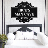 Man Cave Metal Name Sign ~ Metal Porch Sign, Metal Tree Sign, Front Door Metal Sign, Patio Metal Sign, Metal Décor, Metal Art