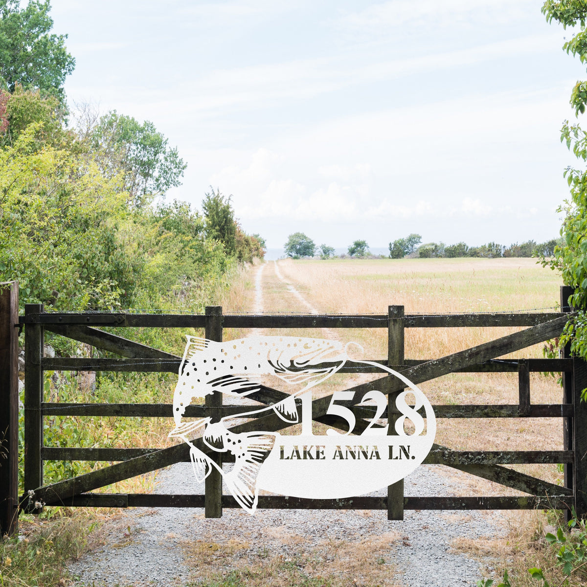 Fish Custom Address Sign ~ Metal Porch Sign | Outdoor Sign | Front Doo ...