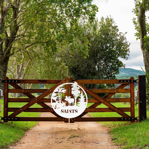 Moose Wildlife Name Sign ~ Metal Porch Sign | Outdoor Sign | Front Door Sign | Metal Hunting Sign | Cabin Sign