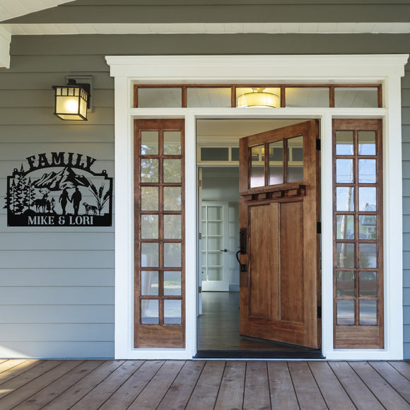 Hunting Family Last Name Sign ~ Metal Porch Sign | Outdoor Sign | Front Door Sign | Metal Hunting Sign | Cabin Sign